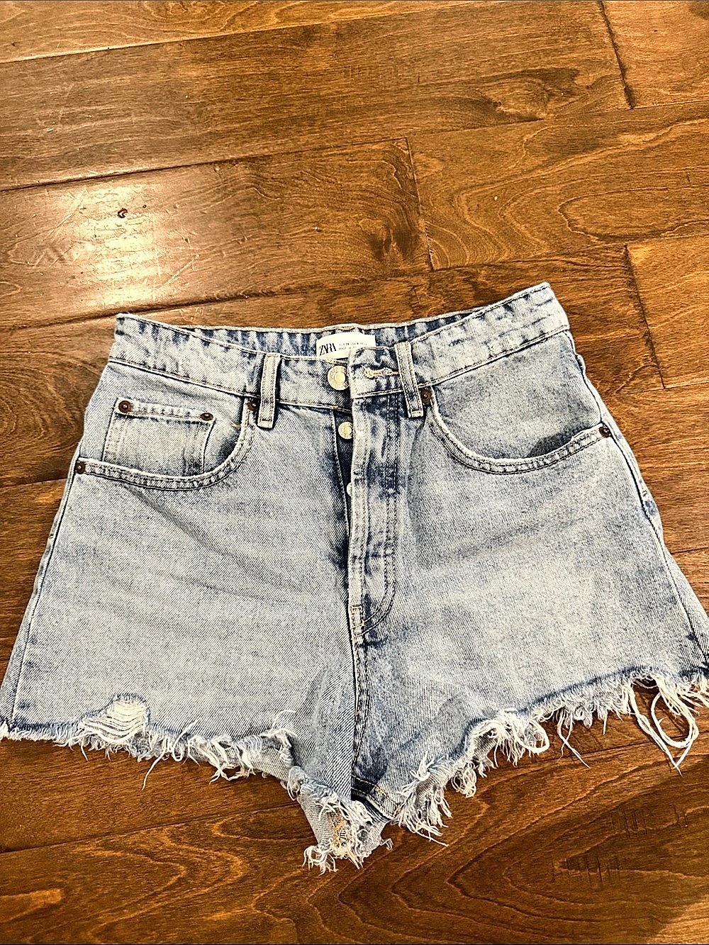 ZARA Women's Denim Jean Shorts Waist 4